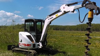 Аренда экскаватора погрузчика с ямобуром в Шуя цена от 1550 руб